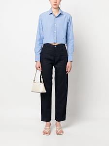 Emporio Armani Broek met wijde pijpen - Blauw