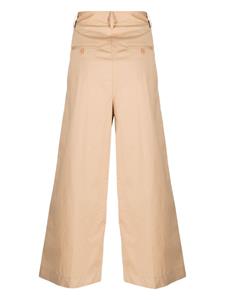 Merci Plooibroek met wijde pijpen - Beige