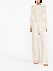 Moncler Broek met wijde pijpen - Beige