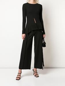 Rosetta Getty Pull-on cropped rechte broek - Zwart