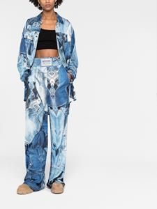 MOSCHINO JEANS Broek met wijde pijpen - Blauw