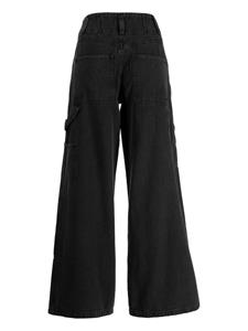 Sea Broek met wijde pijpen - Zwart