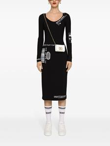 Dolce & Gabbana DGVIB3 Midi-jurk met lange mouwen - Zwart