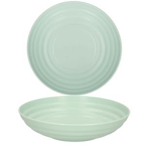 PlasticForte Rond bord/camping - 4x - diep bord - D19 cm - mintgroen - kunststof - onbreekbaar -