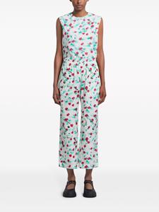 Marni Broek met bloemenprint - Wit