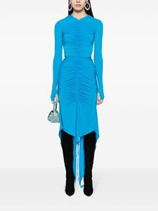 Alex Perry ruched asymmetric-hem dress - Blauw