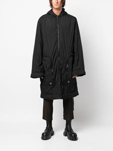 Rick Owens DRKSHDW Jas met capuchon - Zwart