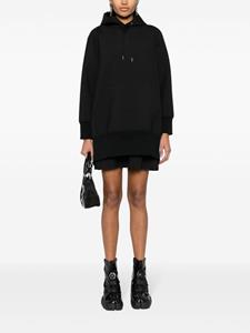 Sacai layered-design cotton sweatshirt - Zwart