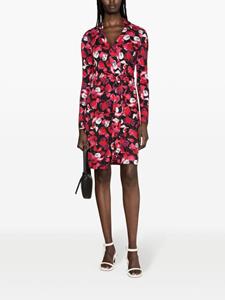 DVF Diane von Furstenberg Jurk met bloemenprint - Zwart