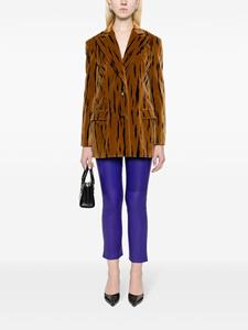 Stouls cropped leather trousers - Paars