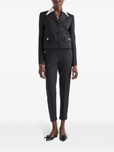 Prada cropped wool trousers - Zwart