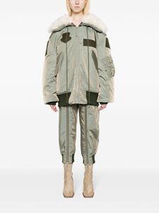 Vaquera zip-detail cropped trousers - Groen