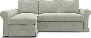 Bemz IKEA - Hoes voor slaapbank Backabro met chaise longue, Pistachio, BOUCLÉ EN TEXTUUR