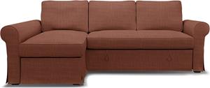 Bemz IKEA - Hoes voor slaapbank Backabro met chaise longue, Rust, BOUCLÉ EN TEXTUUR