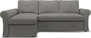 Bemz IKEA - Hoes voor slaapbank Backabro met chaise longue, Taupe, BOUCLÉ EN TEXTUUR