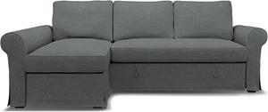 Bemz IKEA - Hoes voor slaapbank Backabro met chaise longue, Laurel, BOUCLÉ EN TEXTUUR