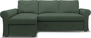 Bemz IKEA - Hoes voor slaapbank Backabro met chaise longue, Thyme, Katoen