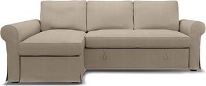Bemz IKEA - Hoes voor slaapbank Backabro met chaise longue, Birch, WOL