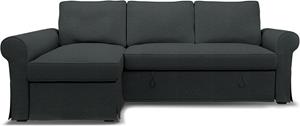 Bemz IKEA - Hoes voor slaapbank Backabro met chaise longue, Stone, WOL