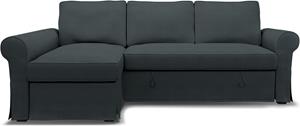 Bemz IKEA - Hoes voor slaapbank Backabro met chaise longue, Graphite Grey, Linnen