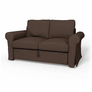 Bemz IKEA - Hoes voor 2-zitsslaapbank Backabro, Chocolate, BOUCLÉ EN TEXTUUR