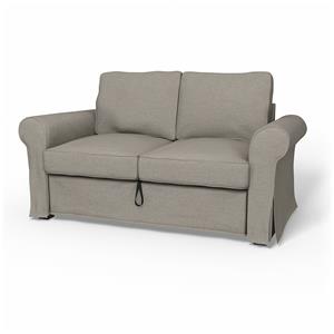 Bemz IKEA - Hoes voor 2-zitsslaapbank Backabro, Greige, BOUCLÉ EN TEXTUUR