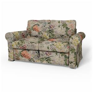 Bemz IKEA - Hoes voor 2-zitsslaapbank Backabro, Delft Flower - Tuberose, Linnen