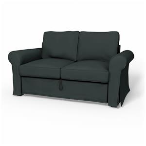 Bemz IKEA - Hoes voor 2-zitsslaapbank Backabro, Graphite Grey, Katoen