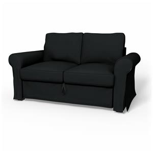 Bemz IKEA - Hoes voor 2-zitsslaapbank Backabro, Jet Black, Katoen