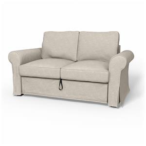 Bemz IKEA - Hoes voor 2-zitsslaapbank Backabro, Natural White, Fluweel