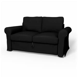 Bemz IKEA - Hoes voor 2-zitsslaapbank Backabro, Black, Fluweel