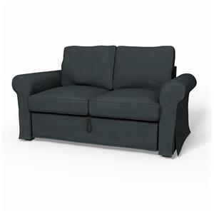 Bemz IKEA - Hoes voor 2-zitsslaapbank Backabro, Graphite Grey, Linnen