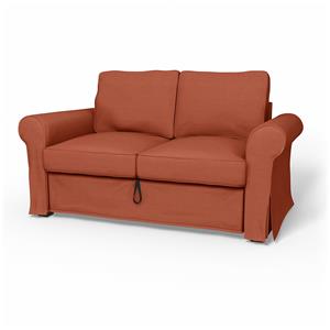 Bemz IKEA - Hoes voor 2-zitsslaapbank Backabro, Burnt Orange, Linnen