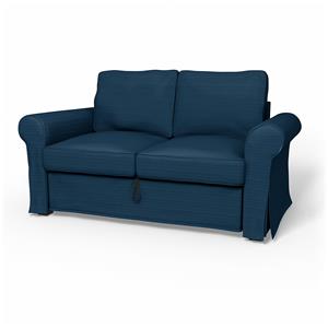 Bemz IKEA - Hoes voor 2-zitsslaapbank Backabro, Denim Blue, Moody Seventies Collection