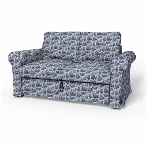 Bemz IKEA - Hoes voor 2-zitsslaapbank Backabro, Dark Blue, BOUCLÉ EN TEXTUUR