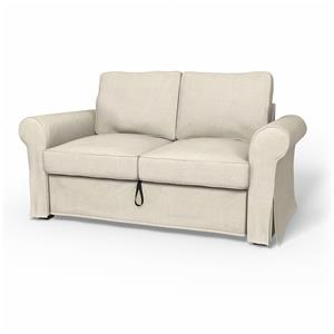 Bemz IKEA - Hoes voor 2-zitsslaapbank Backabro, Ecru, BOUCLÉ EN TEXTUUR