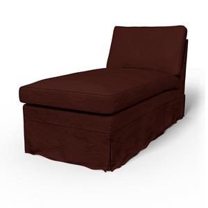 Bemz IKEA - Hoes voor chaise longue Ektorp, Ground Coffee, Fluweel