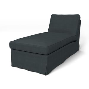 Bemz IKEA - Hoes voor chaise longue Ektorp, Graphite Grey, Linnen