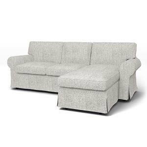 Bemz IKEA - Hoes voor 3-zitsbank Ektorp met chaise longue, Driftwood, BOUCLÉ EN TEXTUUR