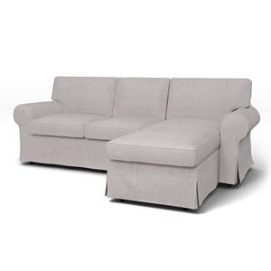 Bemz IKEA - Hoes voor 3-zitsbank Ektorp met chaise longue, Natural, Katoen
