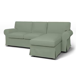 Bemz IKEA - Hoes voor 3-zitsbank Ektorp met chaise longue, Seagrass, Katoen
