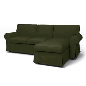 Bemz IKEA - Hoes voor 3-zitsbank Ektorp met chaise longue, Moss, Fluweel