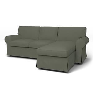 Bemz IKEA - Hoes voor 3-zitsbank Ektorp met chaise longue, Rosemary, Linnen
