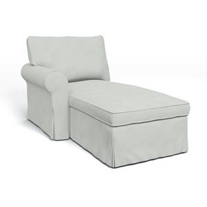 Bemz IKEA - Hoes voor chaise longue Ektorp met armleuning links, Silver Grey, Linnen