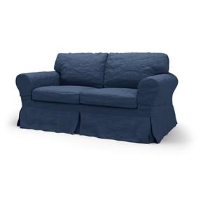 Bemz IKEA - Hoes voor 2-zitsbank Ektorp, Navy Blue, Linnen