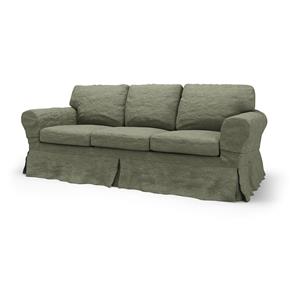 Bemz IKEA - Hoes voor 3-zitsslaapbank Ektorp, Green Grey, Fluweel