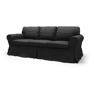 Bemz IKEA - Hoes voor 3-zitsslaapbank Ektorp, Black, Fluweel