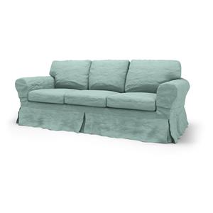 Bemz IKEA - Hoes voor 3-zitsslaapbank Ektorp, Mineral Blue, Linnen