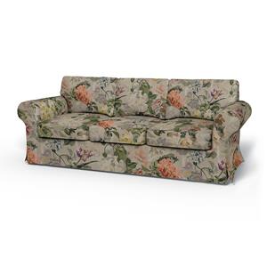 Bemz IKEA - Hoes voor 3-zitsslaapbank Ektorp, Delft Flower - Tuberose, Linnen