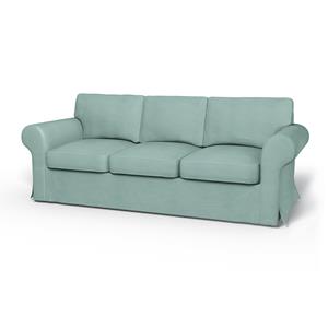 Bemz IKEA - Hoes voor 3-zitsslaapbank Ektorp, Mineral Blue, Linnen